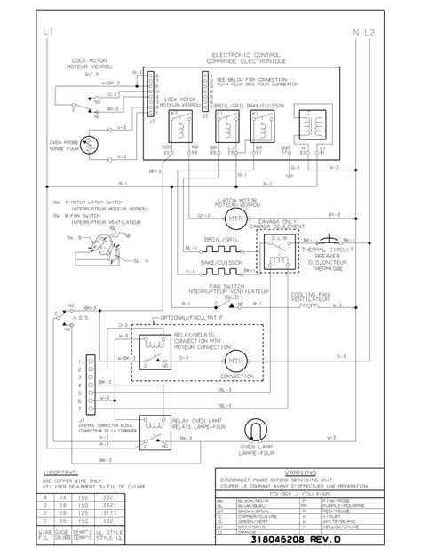 wiring diagram for frigidaire oven 